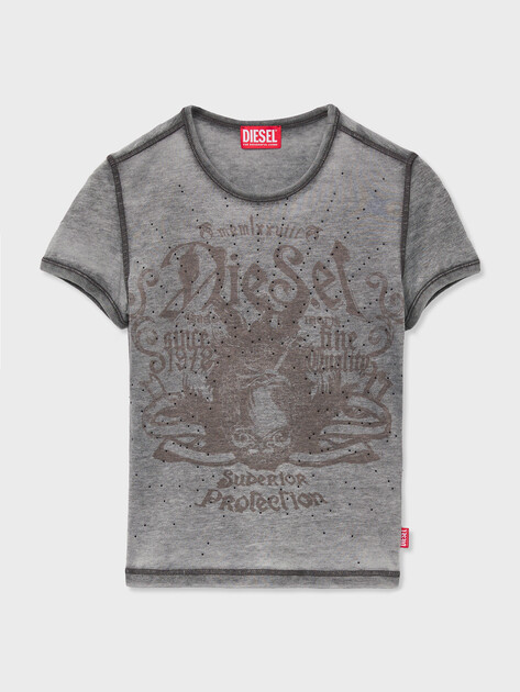 Женская футболка DIESEL T-UNCUTIES-LONG-AA3, Артикул A23329, серый | 5208838. Ракурс 5 Женская футболка DIESEL T-UNCUTIES-LONG-AA3, Артикул A23329, серый | 5208838. Ракурс 5