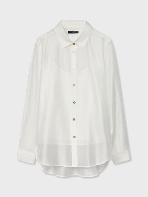 Женская блузка MARCIANO BY GUESS TEA LS STRAIGHT SHIRT, Артикул G6GH23W2198, белый | 5209536. Ракурс 6