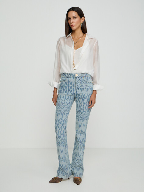 Женская блузка MARCIANO BY GUESS TEA LS STRAIGHT SHIRT, Артикул G6GH23W2198, белый | 5209536. Ракурс 5