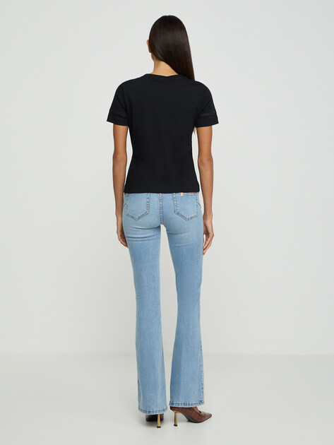 Женская футболка MARCIANO BY GUESS MINA SS SLIM FIT T-SHIRT, Артикул G6GI02K3182, черный | 5209638. Ракурс 3
