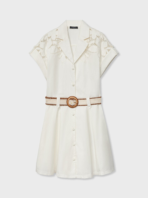 Женское платье MARCIANO BY GUESS ALEXIS SS EMBRO BUTTONED DRESS, Артикул G6GK35W1904, белый | 5209672. Ракурс 6