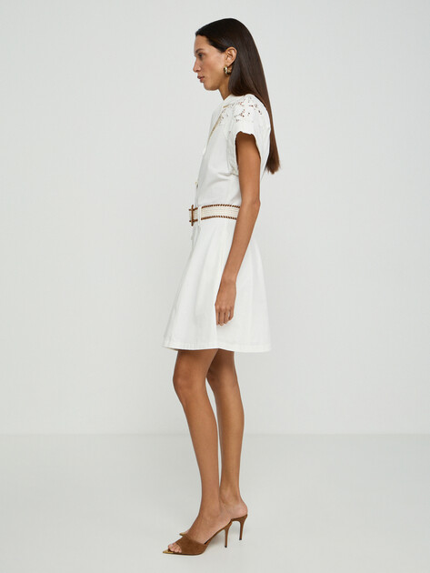 Женское платье MARCIANO BY GUESS ALEXIS SS EMBRO BUTTONED DRESS, Артикул G6GK35W1904, белый | 5209672. Ракурс 2