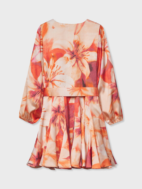 Женское платье MARCIANO BY GUESS ESTELA SURPLICE PRINTED DRESS, Артикул G6GK58W2214, коралловый | 5209699. Ракурс 7