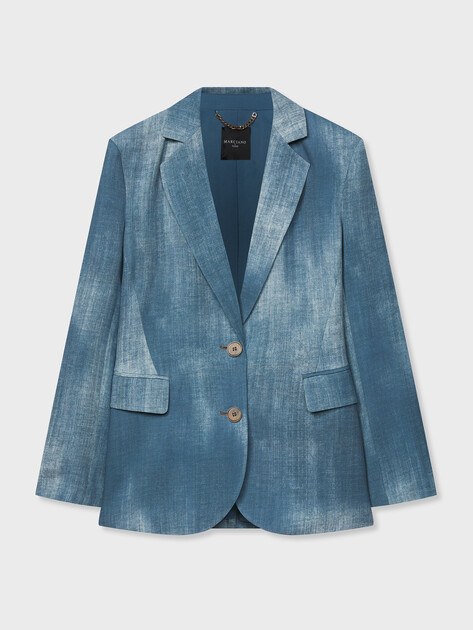 Женский пиджак MARCIANO BY GUESS JEN PRINTED BLAZER, Артикул G6GN16W1917, синий | 5209830. Ракурс 6