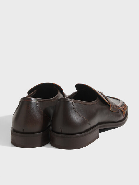 Мужские лоферы DIESEL D-AMBER LOAFER, Артикул Y04002, темно-коричневый | 5212488. Ракурс 5
