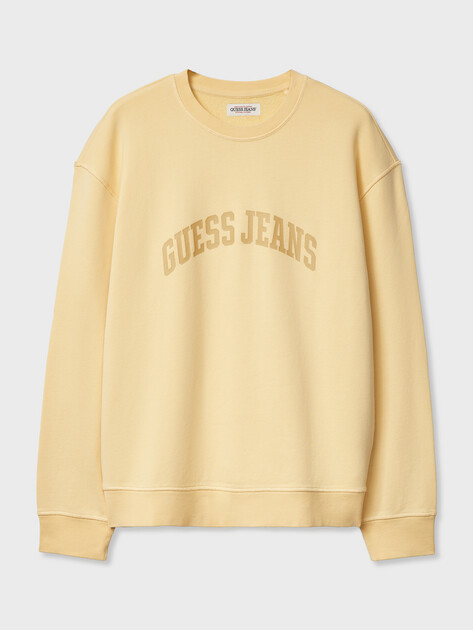 Мужской свитшот GUESS JEANS GJ LS CN REG SWEAT, Артикул M6GQA6KCPR1, желтый | 5212769. Ракурс 6