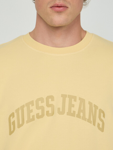 Мужской свитшот GUESS JEANS GJ LS CN REG SWEAT, Артикул M6GQA6KCPR1, желтый | 5212769. Ракурс 4
