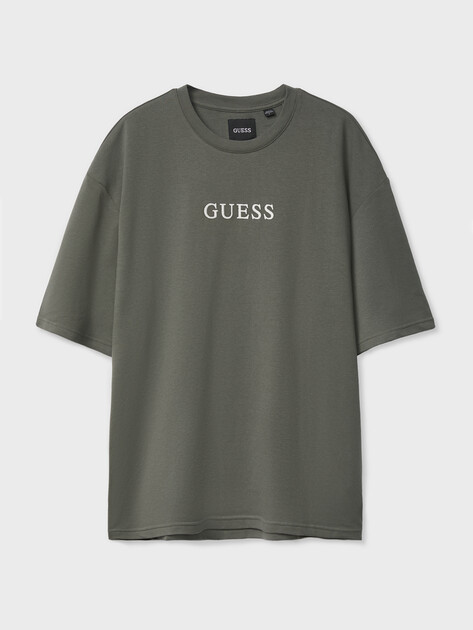 Мужская футболка GUESS BRIAN SINGLE TEE SS CN, Артикул U6GI00KC241, зеленовато-серый | 5213565. Ракурс 6