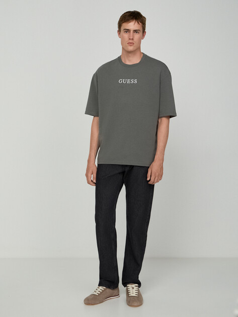 Мужская футболка GUESS BRIAN SINGLE TEE SS CN, Артикул U6GI00KC241, зеленовато-серый | 5213565. Ракурс 5