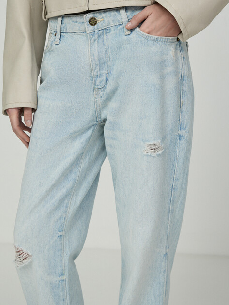 Женские прямые джинсы GUESS JEANS GJ G08 MID RISE STRAIGHT, Артикул W6GA98D6533, голубой | 5214590. Ракурс 4 Женские прямые джинсы GUESS JEANS GJ G08 MID RISE STRAIGHT, Артикул W6GA98D6533, голубой | 5214590. Ракурс 4