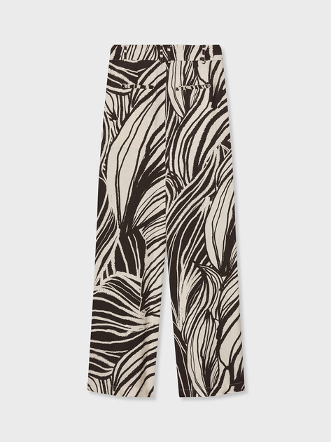Женские широкие брюки  GUESS BASTIENNE WIDE LEG TROUSER, Артикул W6GB19W1972, анималистичный принт | 5215249. Ракурс 7