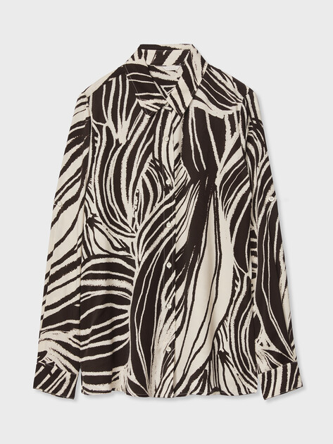 Женская блузка GUESS LS BASTIENNE SHIRT, Артикул W6GH52W1975, анималистичный принт | 5215582. Ракурс 6