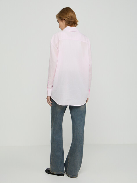 Женская рубашка GUESS JEANS GJ LS OS POCKET SHIRT, Артикул W6GHC2WN861, светло-розовый | 5215603. Ракурс 3