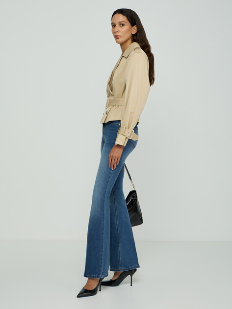 Женская куртка GUESS FATOU CROP TRENCH JKT, Артикул W6GL21W1954, бежевый | 5216169. Ракурс 2