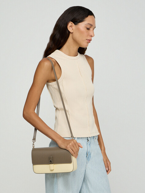 Женская сумка через плечо кросс-боди FURLA, Артикул FURLA IRIDE S CROSSBODY, сливочный | 5234435. Ракурс 5