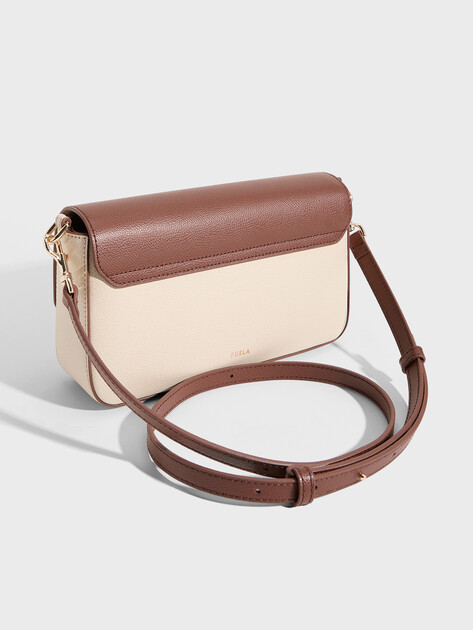 Женская сумка через плечо кросс-боди FURLA, Артикул FURLA IRIDE S CROSSBODY, коричневый | 5234440. Ракурс 3