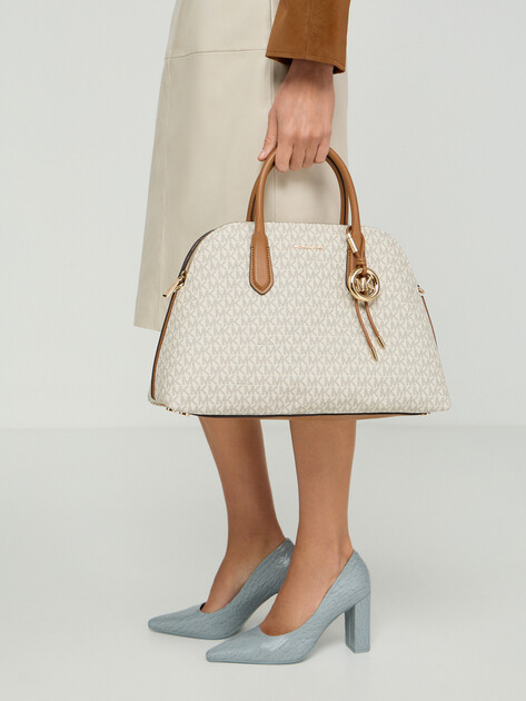 Женская сумка  MICHAEL KORS LG DOME CHN STCHL, Артикул 30T6GX4S7B(K), светло-бежевый | 5238589. Ракурс 5