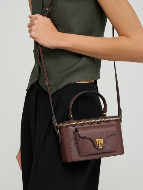 Женская сумка  COCCINELLE MINI BAG GRAINED LEATHER, Артикул E5 TFK 55 01 01, каштановый | 5238694. Ракурс 5