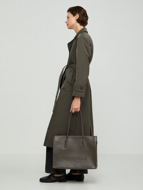 Женский тоут COCCINELLE HANDBAG GRAINED LEATHER, Артикул E1 UAK 11 01 01, серовато-коричневый | 5239083. Ракурс 5