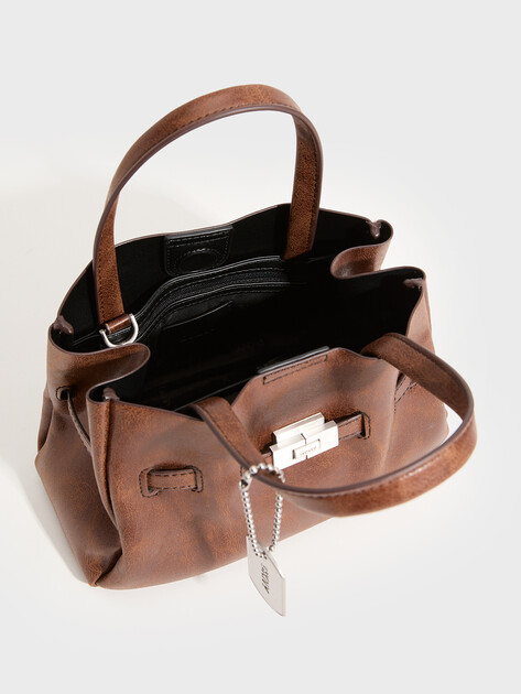Женская сумка  DKNY BRYAR SM SATCHEL, Артикул R62DZK44(K), коричневый | 5239151. Ракурс 4
