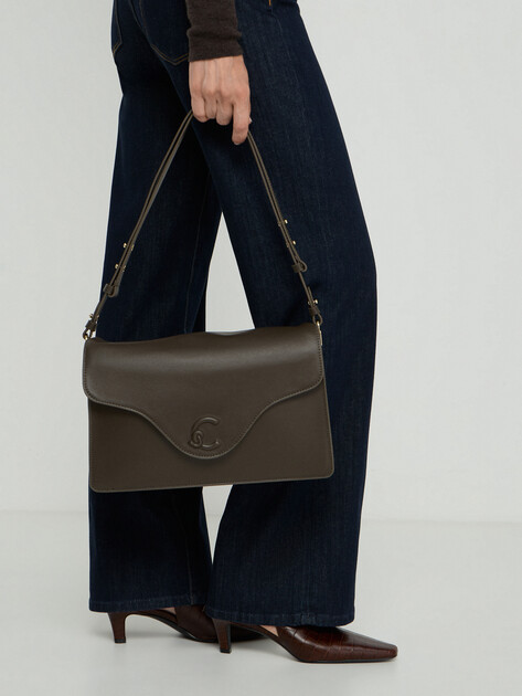 Женская сумка  COCCINELLE HANDBAG SMOOTH LEATHER, Артикул E1 VJF 12 01 01, серовато-коричневый | 5243038. Ракурс 5