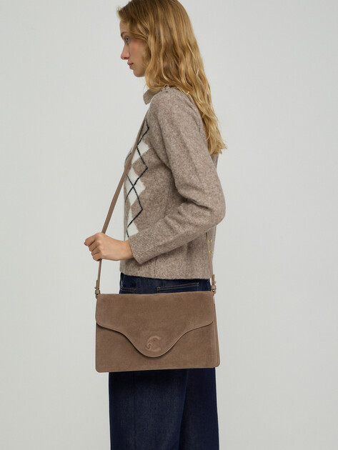 Женская сумка  COCCINELLE HANDBAG SUEDE LE./GRAINED LE., Артикул E1 VJG 12 01 01, пыльно-бежевый | 5243048. Ракурс 5