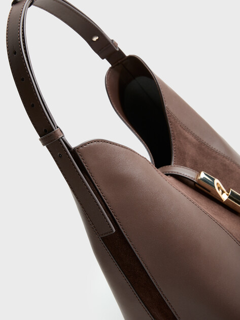 Женская сумка  FURLA, Артикул FURLA GOCCIA M HOBO, коричневый | 5245496. Ракурс 2