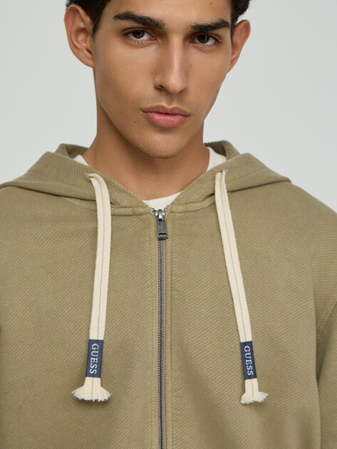 Мужская толстовка GUESS LS TEXTURED DETAILED ZIPPER HO, Артикул M6GQ15K3019, светлый хаки | 5255930. Ракурс 4 Мужская толстовка GUESS LS TEXTURED DETAILED ZIPPER HO, Артикул M6GQ15K3019, светлый хаки | 5255930. Ракурс 4