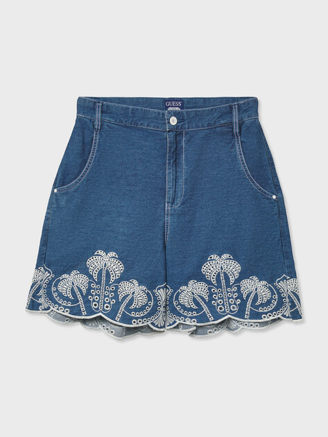 Женские шорты GUESS PILAR SHORT, Артикул W6GD08D0686, синий | 5255937. Ракурс 6