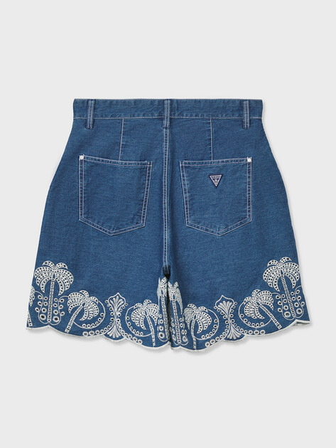 Женские шорты GUESS PILAR SHORT, Артикул W6GD08D0686, синий | 5255937. Ракурс 7