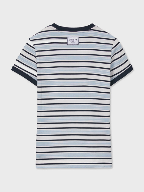 Женская футболка GUESS SS CN STRIPED MINI 4G LOGO TEE, Артикул W6GI18K3040, белый | 5255993. Ракурс 7 Женская футболка GUESS SS CN STRIPED MINI 4G LOGO TEE, Артикул W6GI18K3040, белый | 5255993. Ракурс 7