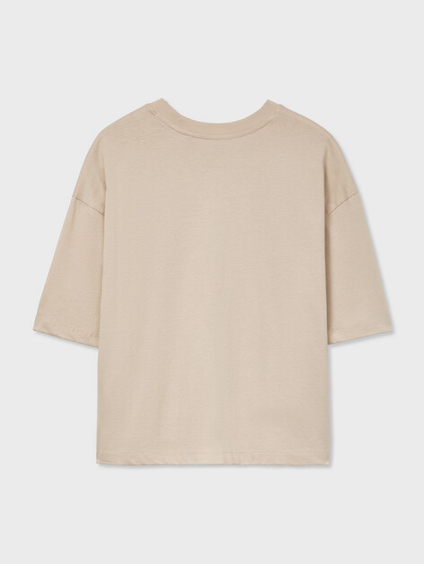 Женская футболка GUESS SS LE CHAT OS TEE, Артикул W6GI22K3144, бежевый | 5256031. Ракурс 7