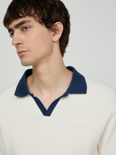 Мужское поло GUESS JHONNY COLLAR POLO, Артикул Z6GP05K3208, белый | 5256174. Ракурс 5