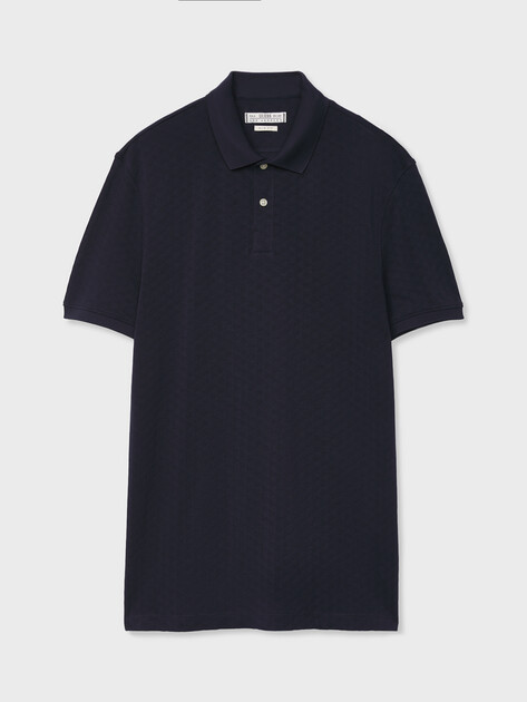 Мужское поло GUESS SS LUXE JACQAURD POLO, Артикул M6GP15K3083, темно-синий | 5256194. Ракурс 6