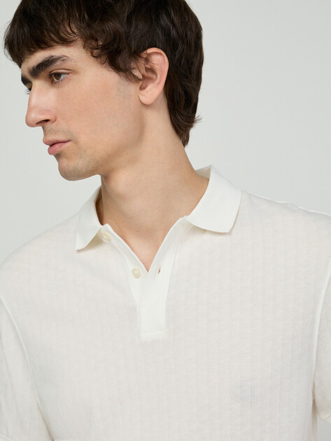Мужское поло GUESS SS LUXE JACQAURD POLO, Артикул M6GP15K3083, белый | 5256200. Ракурс 5 Мужское поло GUESS SS LUXE JACQAURD POLO, Артикул M6GP15K3083, белый | 5256200. Ракурс 5