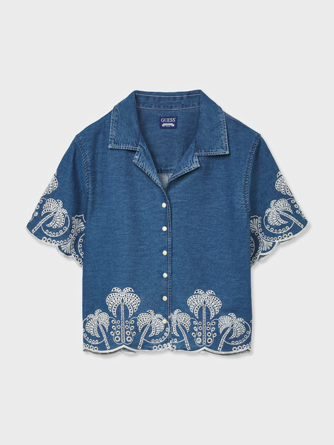 Женская джинсовая рубашка GUESS PETRA SHIRT, Артикул W6GH15D0687, синий | 5256263. Ракурс 6 Женская джинсовая рубашка GUESS PETRA SHIRT, Артикул W6GH15D0687, синий | 5256263. Ракурс 6