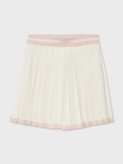 Юбка мини GUESS GABRY PLEATED SKIRT SWTR, Артикул V6GD04Z0649, белый | 5256444. Ракурс 6
