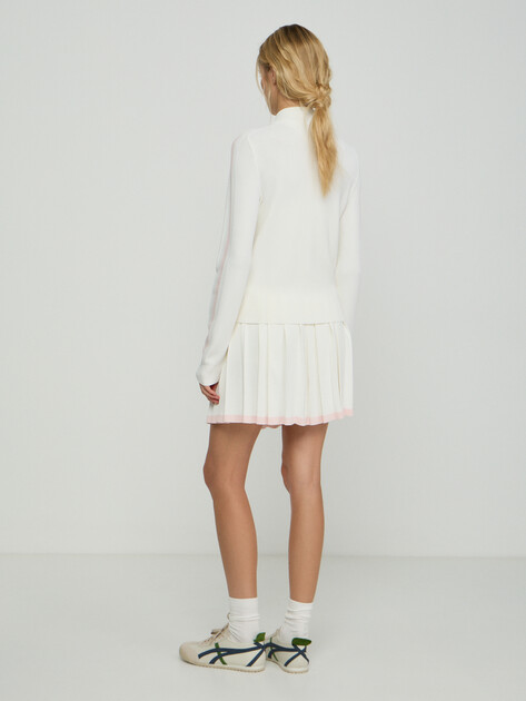 Юбка мини GUESS GABRY PLEATED SKIRT SWTR, Артикул V6GD04Z0649, белый | 5256444. Ракурс 4