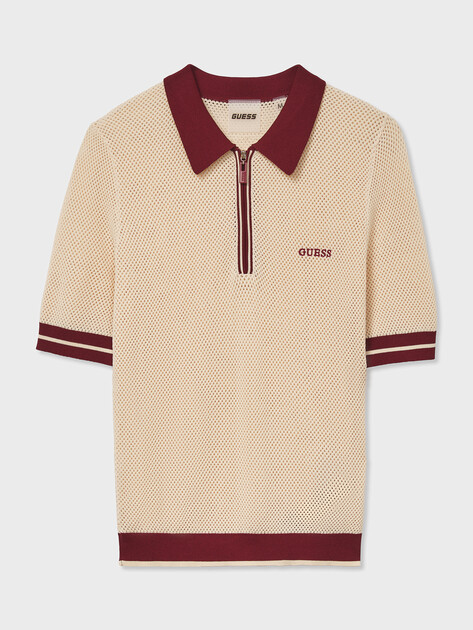 Женское поло GUESS GABRY SS CROPPED POLO SWTR, Артикул V6GR04Z0725, светло-бежевый | 5256506. Ракурс 6
