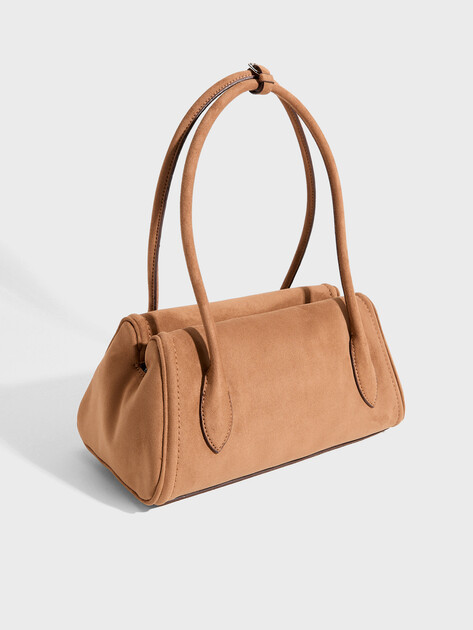 Женская сумка  DKNY AMELIE MD BOWLING BA, Артикул R62DMQ90(K), коричнево-бежевый | 5263172. Ракурс 3