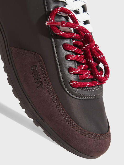 Женские кеды DKNY ARIANNA - LACE UP SNEAKER, Артикул K3600076(K), темно-коричневый | 5263191. Ракурс 3