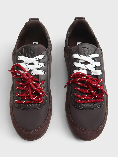 Женские кеды DKNY ARIANNA - LACE UP SNEAKER, Артикул K3600076(K), темно-коричневый | 5263191. Ракурс 4