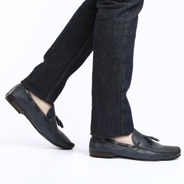 Мужские мокасины OFFICINE CREATIVE, Артикул INDI46, темно-синий | 758611. Ракурс 8