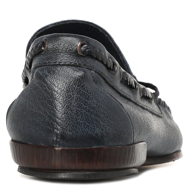 Мужские мокасины OFFICINE CREATIVE, Артикул INDI46, темно-синий | 758611. Ракурс 3