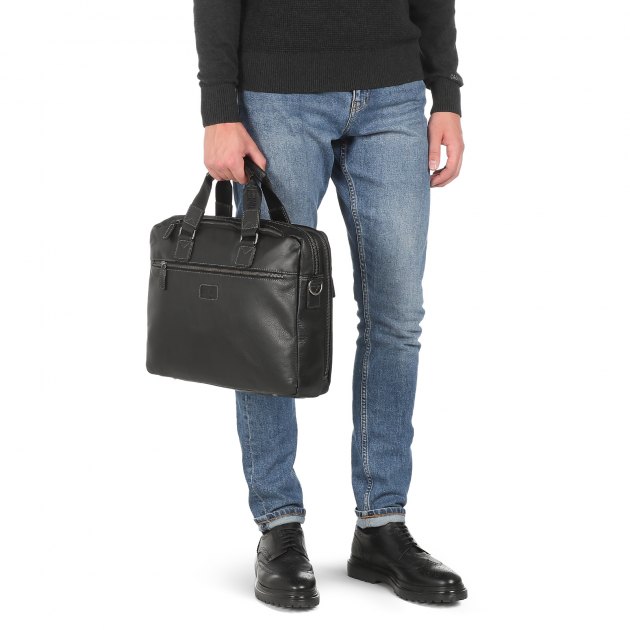 Мужская сумка для ноутбука GERARD HENON, Артикул R7619, черный | 909688. Ракурс 7