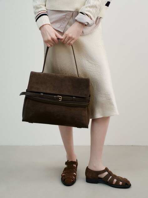 Женская сумка  MAISON DAVID, Артикул GL-BAG-281, пыльно-коричневый | 5170711. Ракурс 5