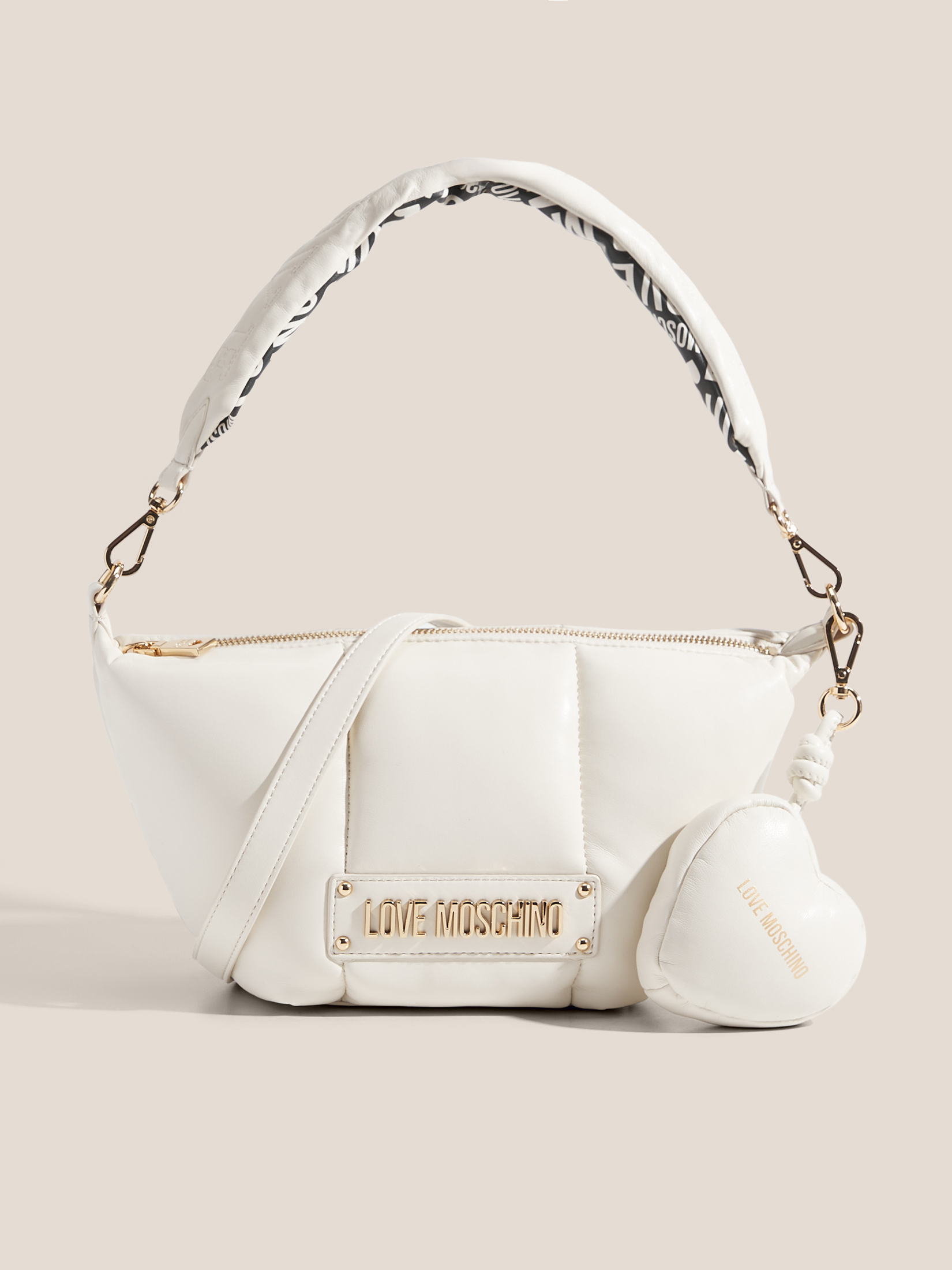mo♡mo Сумка на плечо LOVE MOSCHINO PUFFY LOGO JC4319PP FW25 МОЛОЧНО