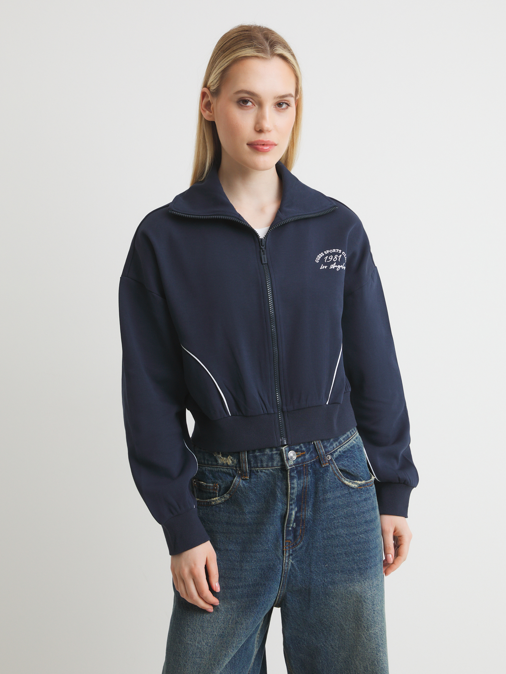 Худи/свитшоты/толстовки GUESS NIGELLA FULL ZIP SWEATSHIRT