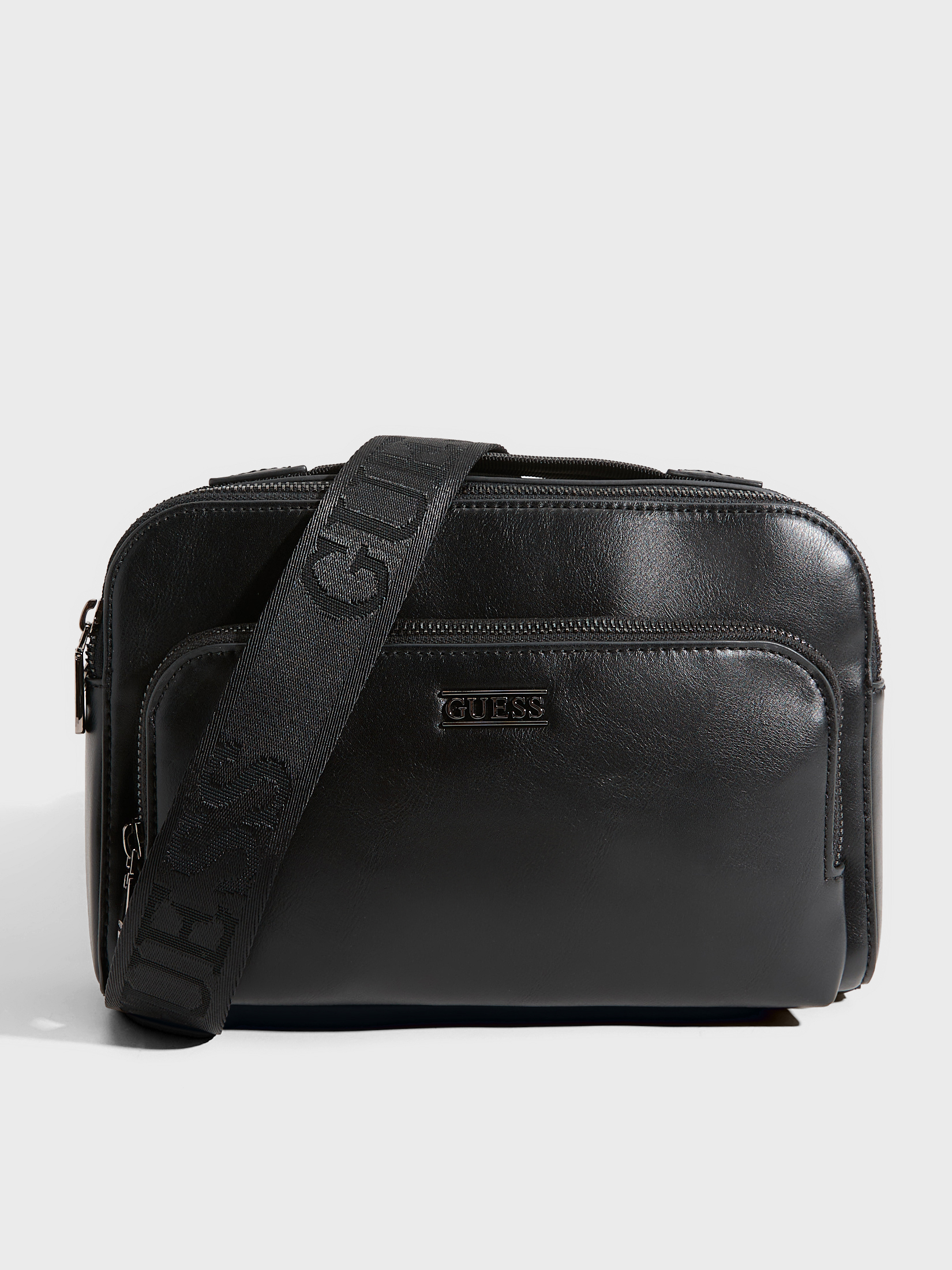 JISONオリジナルハーフウォレット / ブラック Борсетка GUESS BOSTON CAMERA BAG DOUBLE ZIP HMBOCAP5439 ЧЕРНЫЙ