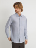 MAISON DAVID SHIRT бледно-серый